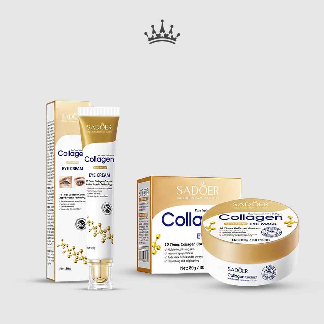 Combo Colágeno para Olhos: Creme 20g + Máscara 60 Unidades