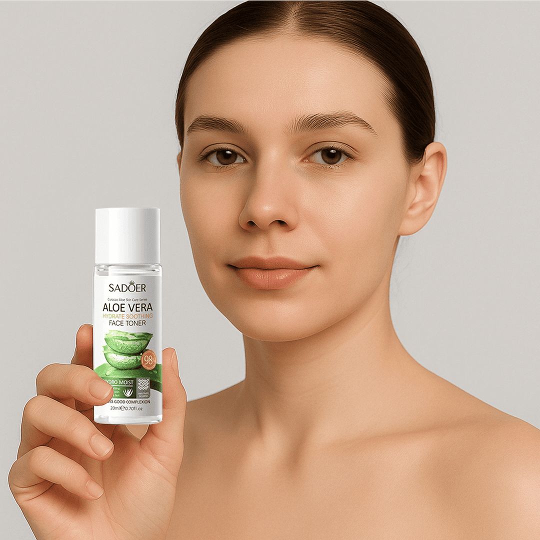 Combo Facial Aloe Vera: Gel 20g + Sabonete Líquido 20g + Tônico 20ml